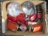 Qty of mainly Lucas light lenses, some boxed NOS, two sealed beam units