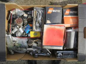 Automobilia to inc' NOS lamp units, car radio, Flasher units, micrometers etc