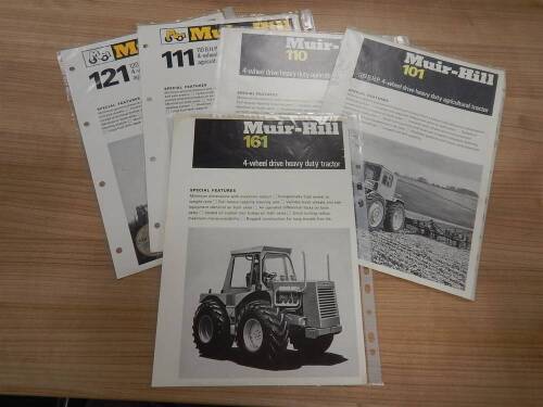 Muir-Hill sales leaflets, to inc; 111, 121, 141 and 161