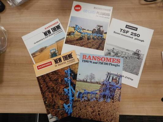 Ransomes conventional ploughs sales leaflets to inc; TS250, TSF200, TS96 and FR