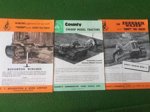 County tractor brochures (3) Boughton, Swamp and Full Tracks