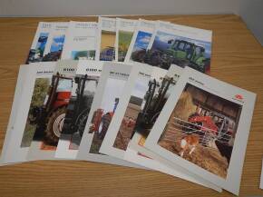 Massey Ferguson and Fendt sales brochures to include; Massey Ferguson 300, 302, 304 series, 6100, 8100 etc and Fendt; Farmer - 307, 308, 309, 310, 311, 213 and Favorit - 816, 818, 822 etc etc, all of a modern and classic era t/w Valtra/Valmet sales brochu