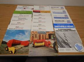 New Holland/Sperry, a qty of sales brochures to inc; 376 hayliner, 1770 forage harvester, metal detector etc t/w New Holland D1000 baler, TX62/34/36 combines etc (20)
