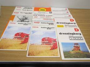 Combine harvester, grassland forage harvester sales brochures, to inc; Fahr, Bamford/Volvo, Dronningborg etc