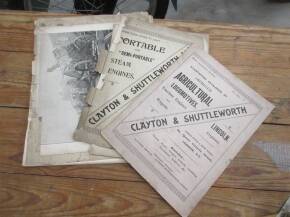Clayton & Shuttleworth; a selection of loose leaved catalogues lacking covers