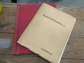 Simpson, Strickland & Co. Marine engineers and boilermakers catalogue bound and stapled t/w an old time facsimile reproduction of the same