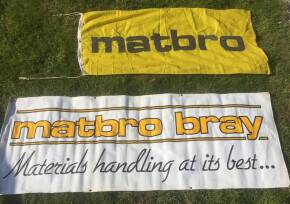 Matbro Bray banner (1770mm x 640mm) t/w Matbro flag (1350mm x 580mm)