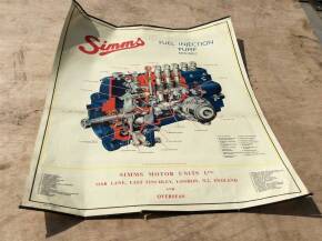 Original Simms Minimec injection pump poster