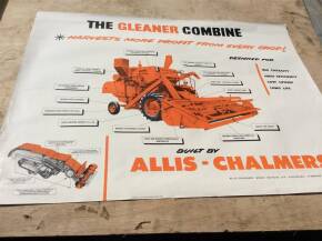 Original Allis Chalmers Gleaner combine advertising poster