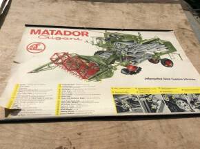Original Claas Matador Gigant combine advertising poster