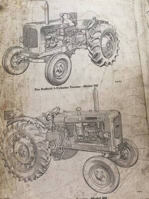 Nuffield 342 and 460 tractor parts manuals