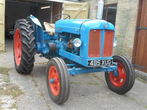 1953 FORDSON Major 4cylinder diesel TRACTOR Reg. No. 485 XUG Serial No. 1269947 Purchased in 2008, the owner acquired a dating certificate from NVTEC and successfully applied to the DVLA for an age related registration number. During 2008-2010 the tractor