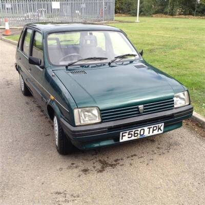 1989 998cc Austin Rover Metro 1.0L Reg. No. F560 TPK Chassis No. SAXXFMWB1BD38693 A rare survivor with just 21,000 recorded miles which the vendor states as being completely genuine. The body is described as being totally original and unwelded having had