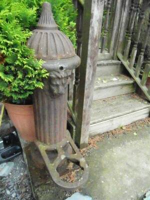 Cast iron lions head water fountain (1900s)