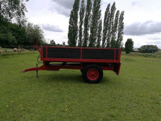 Rice pig trailer, fitted with lights and re-wired, new wooden floor and sides