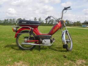 Circa 1980 49cc Indian AMI Chief Reg. No. N/A Frame No. TBA Barn stored and formerly part of a large collection in the UK for many years this uncommon Indian moped is presented in very fair and apparently complete condition. American Moped purchased the r