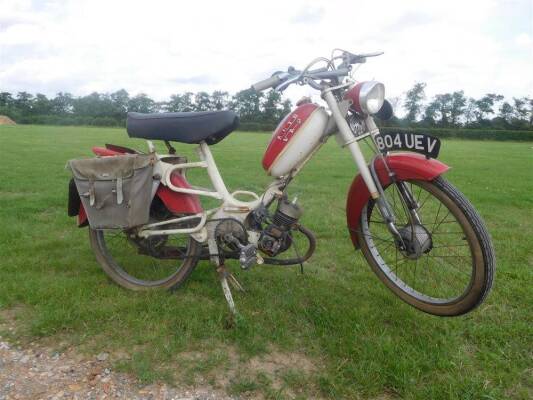 Circa 1960 Auto-VAP Super de Luxe Moped Reg. No. 804 UEV This French based moped has been in storage for a number of years, lacking its chainguard but otherwise in good over all order, an uncommon example. Estimate £150 - £250