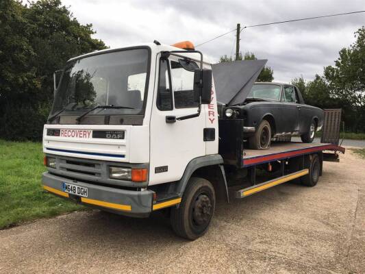 1995 DAF 45 130 Turbo 7.5ton 21ft beavertail Reg. No. M648 DGH Chassis No. XLRAE45CEOL130412 Fitted with an electric winch, the vendor informs us that the DAF both runs and drives well and is offered for sale with current MOT valid until April 2018 and V5