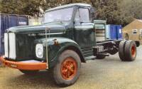 1967 Scania Vabis L76 4x2 chassis cab Reg. No. GEY 740E Chassis No. 435789 This bonneted Scania is fitted with a 6 cylinder diesel engine, PTO unit and pipes in cab and has been recently restored and painted. The vendor states that it starts, runs and dri