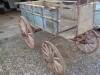 Horse drawn market traders wagon, in original unrestored order and on eliptical leaf springs all round