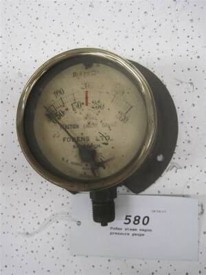 Foden steam wagon pressure gauge