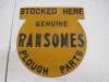 Ransomes plough parts dealership sign