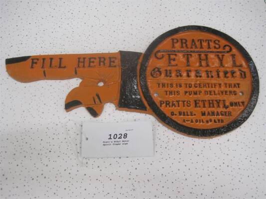 Pratt's Ethyl Motor Spirit finger sign