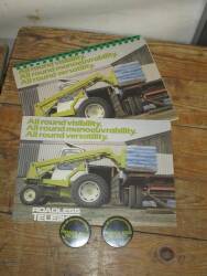 Roadless Teleshift promotional ring binder and contents t/w 2 lapel badges