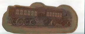 Foden, red, yellow and black copper printers plates depicting overtype steam wagon and trailer liveried for W. Vernon and sons. Millenium Flour, 10 ins long.