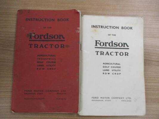 Instruction Book of the Fordson Tractor, 2 versions (red and white covers)