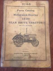McCormick Deering 15-30 gear drive tractor parts catalogue