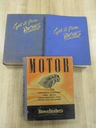 Brown Brothers 1950 Motor & Tools catalogue t/w 2 others from Riches