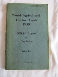 World Tractor Trials 1930 official report by the RASE 110pp
