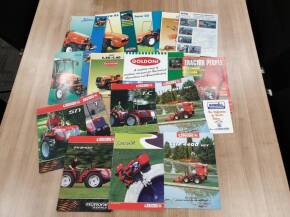 Qty compact tractor sales brochures etc to inc' Goldoni and Antonio Carraro (17)