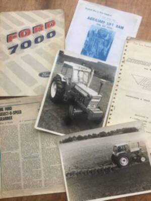 Ford 7000 tractor manual and photos