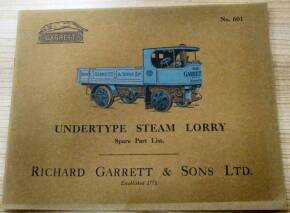 Richard Garrett & Sons Ltd undertype steam lorry spare parts list No. 601