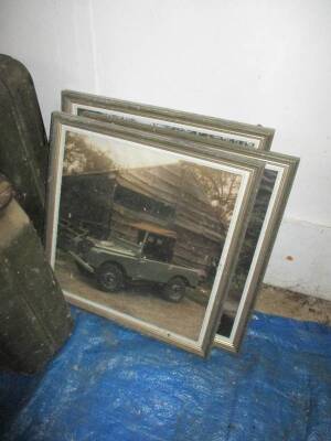 Land Rover, 3 framed and glazed photo portraits