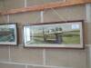 C Hamilton, 2 original framed and glazed railway carriage prints representing Burton & Ashby Light Railway electric tram and Midland Railway Manchester Express pulled by New Compound locomotive No.1000