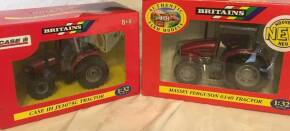 Britains Case International JX1075C & Massey Ferguson 6140 Tractor Models