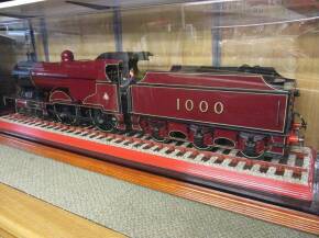 3.5ins Gauge Midlands Railway 4-4-0 Compound No.1000 locomotive and tender (first built in 1902 and rebuilt 1914). This fine model is built with 3 cylinders as per the original. It has been the subject of a chassis and boiler off rebuild and was steaming 