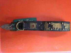 19th century Cattle Drovers Dog Collar, with brass cattle instruction