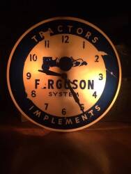 Ferguson System Tractors and Implements wall clock - 34cm dia'