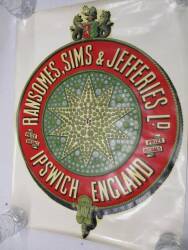 Ransomes, Sims & Jefferies Ltd, an original and genuine Steam engine decal in original 1970 delivery box