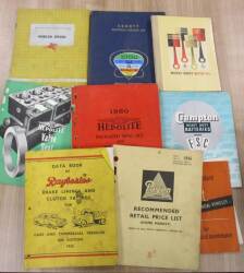 Qty motoring supply catalogues and instruction books 1950/60s