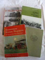 Garretts of Leiston, Garrett Traction & Ploughing Engines, both by R A Whitehead t/w Ransomes Steam Engines by Beaumont and Norfolk & Suffolk In The Age of Steam by Stephens (4)