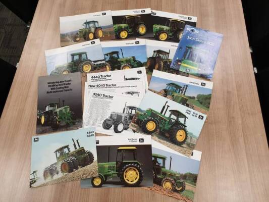 John Deere, qty tractor brochures and leaflets (16) 1977-1984