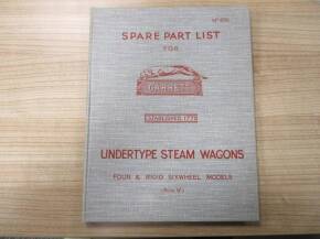 Garrett undertype steam wagons, four and rigid six wheel models parts list No. 657