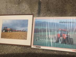 Case International tractor range and Case International Magnum 7130 framed dealers showroom print and poster