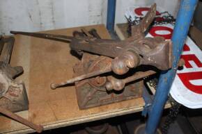 Small leg vice t/w Record woodworking vice