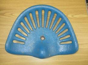 Plain single hole blue, cast iron seat